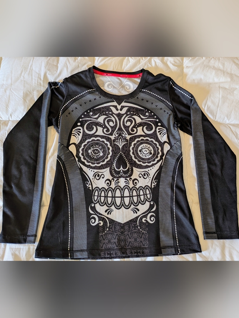 InkNBurn Sugar Skull Long Sleeve Tech Shirt